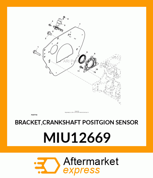 BRACKET,CRANKSHAFT POSITGION SENSOR MIU12669