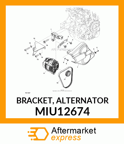 BRACKET, ALTERNATOR MIU12674