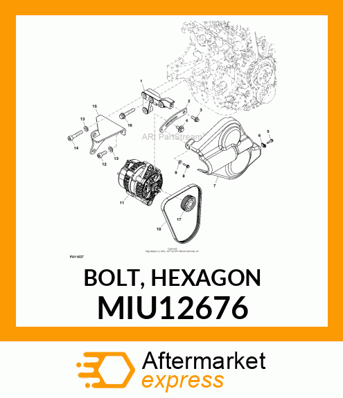 BOLT, HEXAGON MIU12676