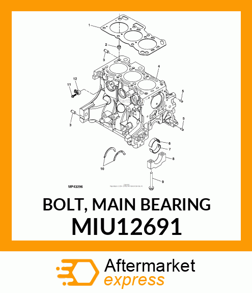 BOLT, MAIN BEARING MIU12691