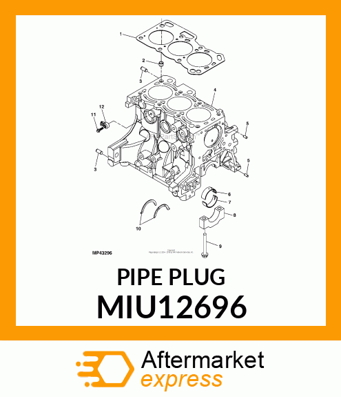 PLUG, EXHAUST PIPE MIU12696