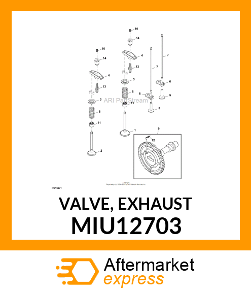 VALVE, EXHAUST MIU12703