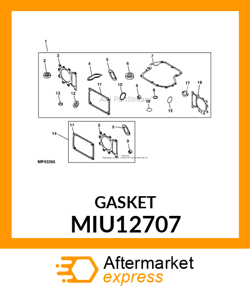 GASKET, GASKET MIU12707