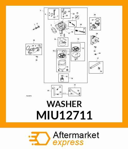 WASHER, WASHER(FUEL PUMP) MIU12711