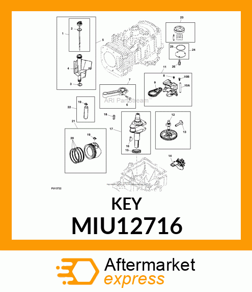 KEY, FLYWHEEL MIU12716