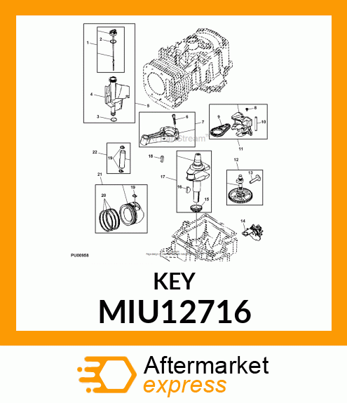 KEY, FLYWHEEL MIU12716