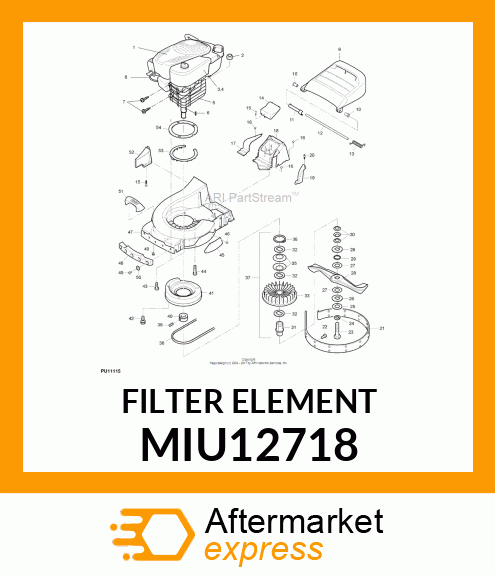 ELEMENT, AIR FILTER MIU12718