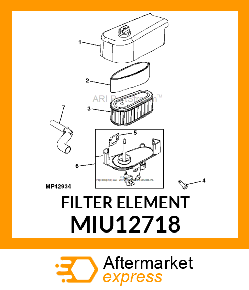 ELEMENT, AIR FILTER MIU12718