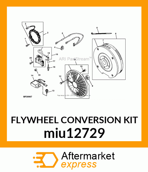 FLYWHEEL CONVERSION KIT miu12729