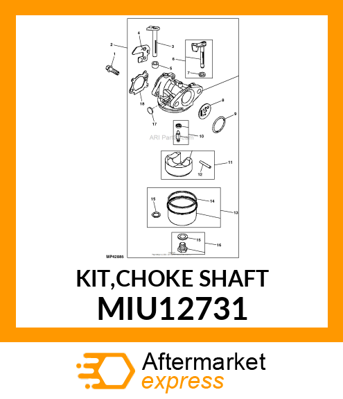 KIT,CHOKE SHAFT MIU12731