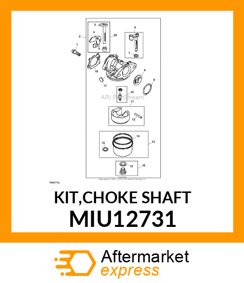 KIT,CHOKE SHAFT MIU12731