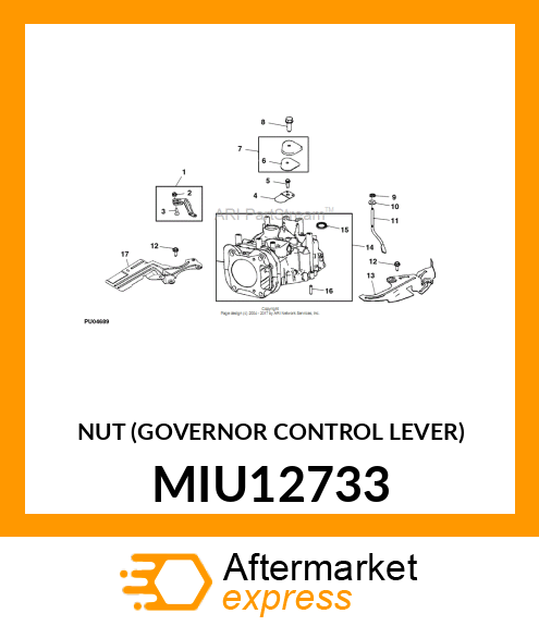 NUT (GOVERNOR CONTROL LEVER) MIU12733