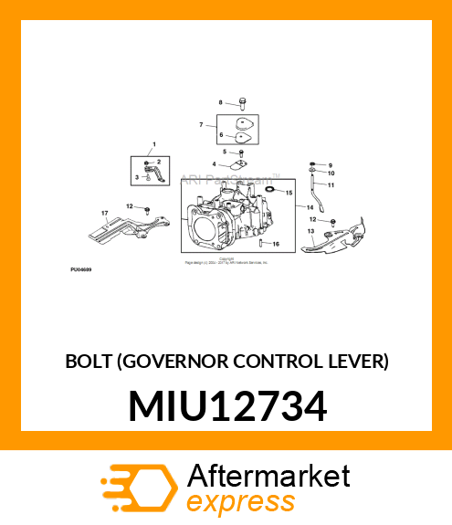 BOLT (GOVERNOR CONTROL LEVER) MIU12734