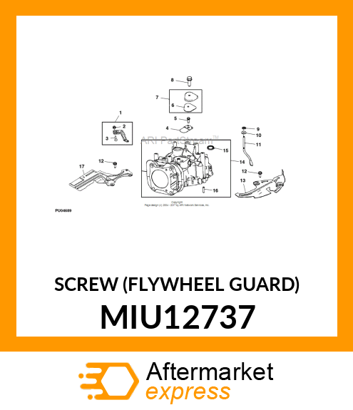 SCREW (FLYWHEEL GUARD) MIU12737