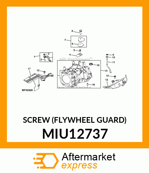 SCREW (FLYWHEEL GUARD) MIU12737