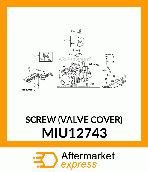 SCREW (VALVE COVER) MIU12743