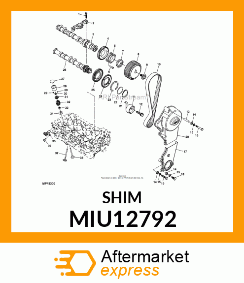 SHIM,AIR VALVE, 2.42MM MIU12792