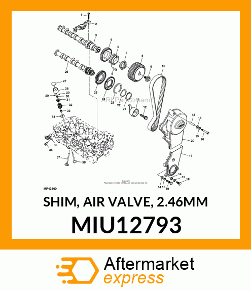 SHIM, AIR VALVE, 2.46MM MIU12793