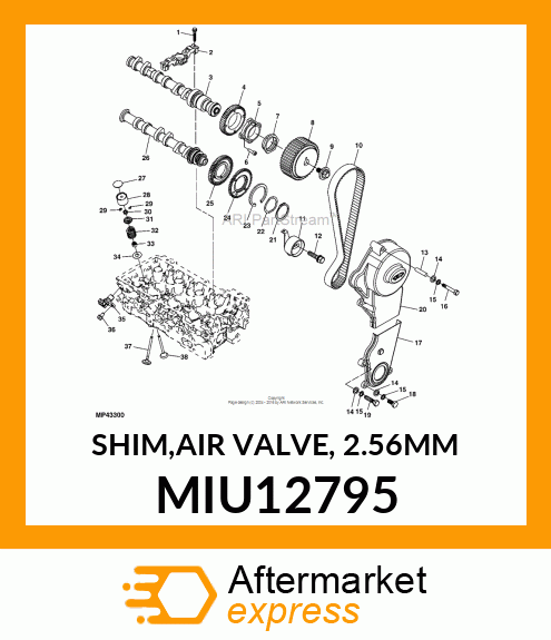 SHIM,AIR VALVE, 2.56MM MIU12795