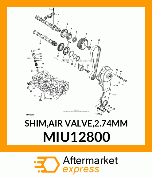 SHIM,AIR VALVE,2.74MM MIU12800