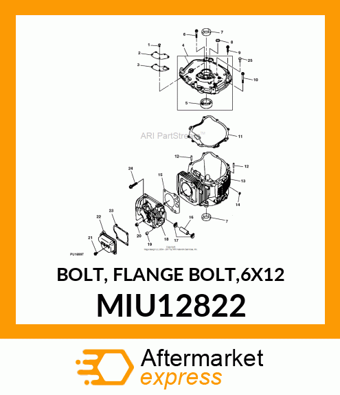 BOLT, FLANGE BOLT,6X12 MIU12822