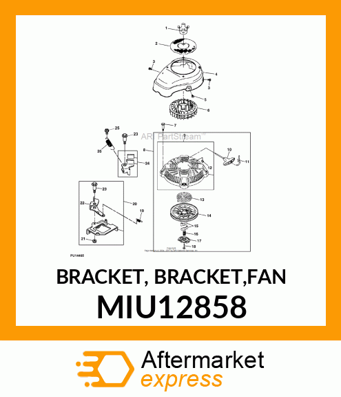 BRACKET, BRACKET,FAN MIU12858