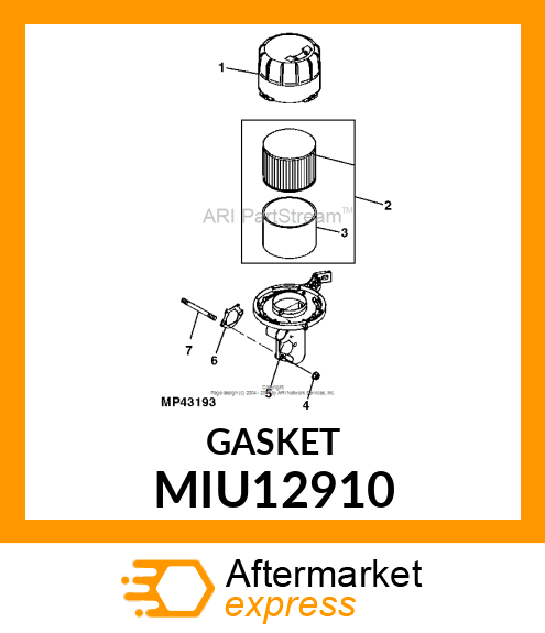 GASKET,PIPE INTAKE MIU12910