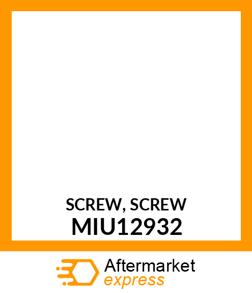 SCREW, SCREW MIU12932