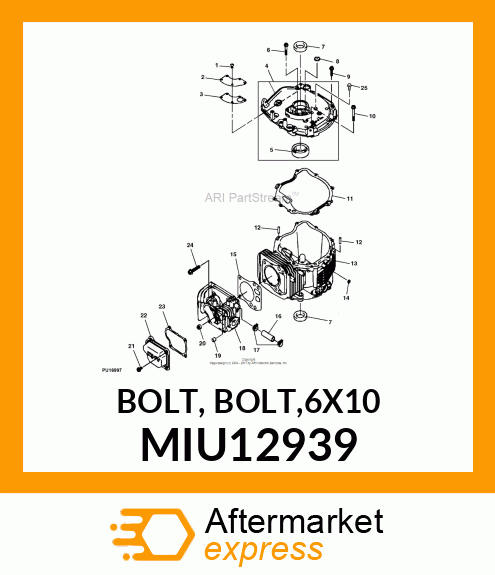 BOLT, BOLT,6X10 MIU12939