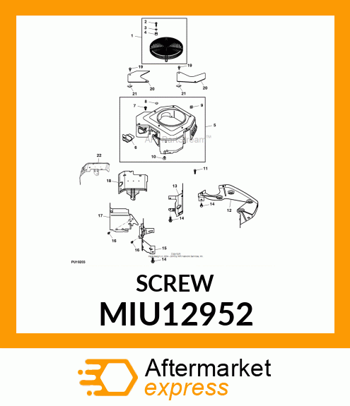 SCREW, LBD SKT PAN M5X0.8X15 MIU12952