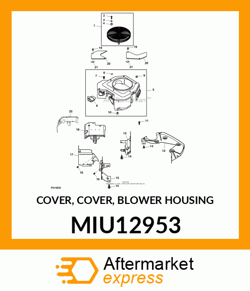 COVER, COVER, BLOWER HOUSING MIU12953