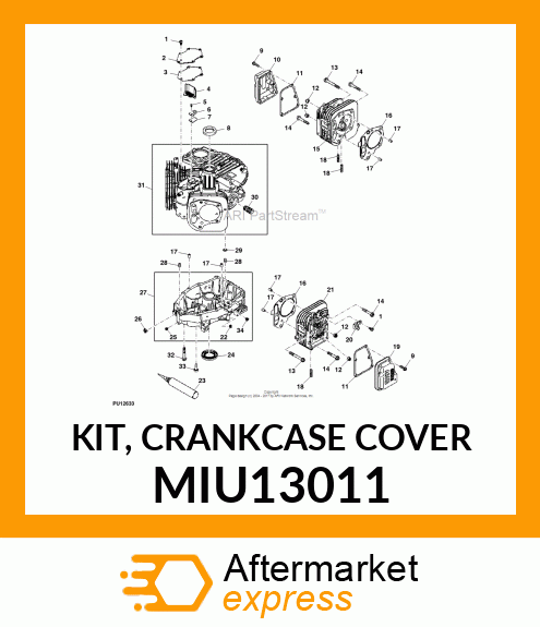 KIT, CRANKCASE COVER MIU13011