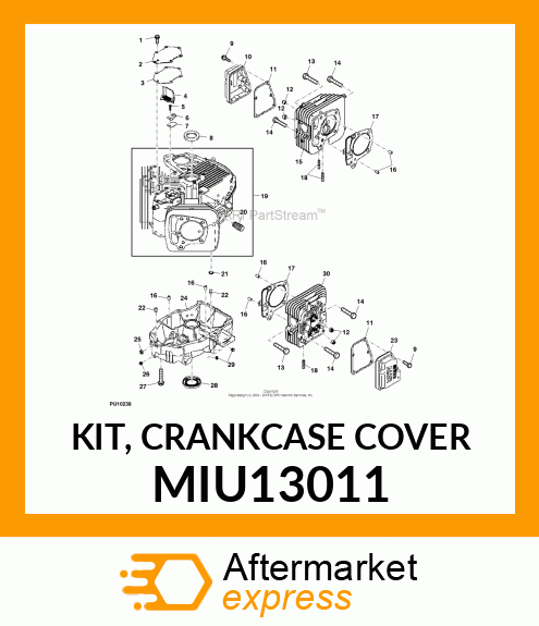 KIT, CRANKCASE COVER MIU13011