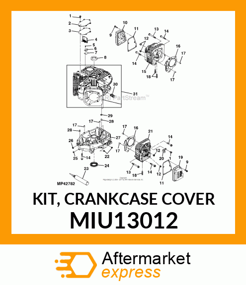 KIT, CRANKCASE COVER MIU13012