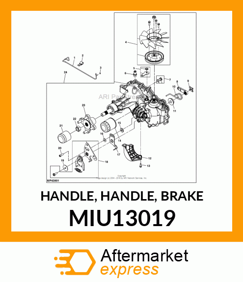 HANDLE, HANDLE, BRAKE MIU13019