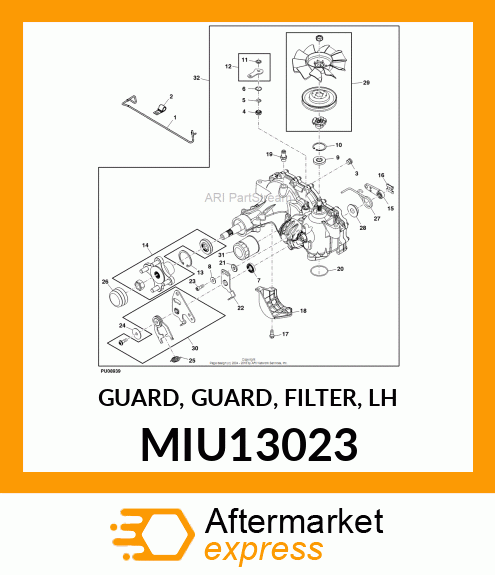 GUARD, GUARD, FILTER, LH MIU13023