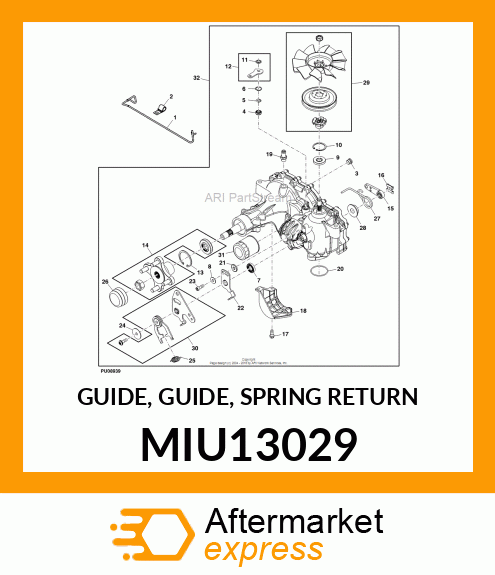 GUIDE, GUIDE, SPRING RETURN MIU13029