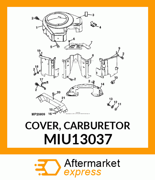 COVER, CARBURETOR MIU13037