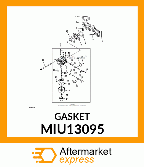 GASKET,INSULATOR MIU13095