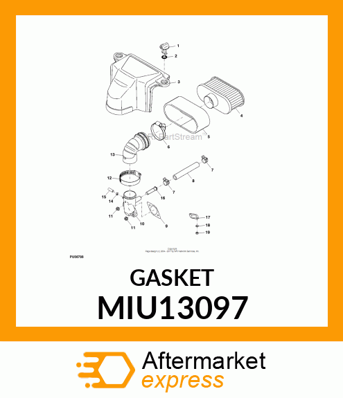 GASKET,CARBURETOR/PIPE MIU13097
