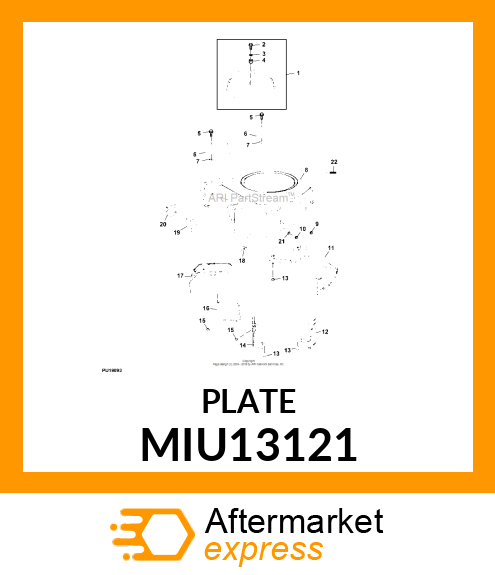 BAFFLE, VALLEY #1 CYLINDER MIU13121