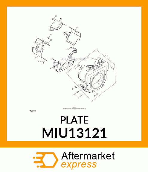 BAFFLE, VALLEY #1 CYLINDER MIU13121