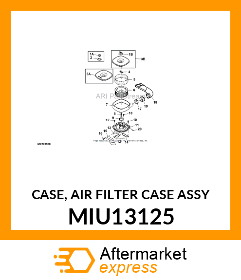 CASE, AIR FILTER CASE ASSY MIU13125