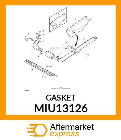 GASKET, EXHAUST,100% ASBESTOS FREE MIU13126