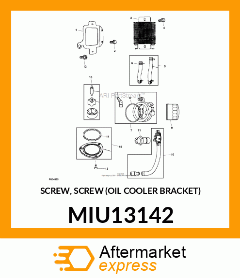 SCREW, SCREW (OIL COOLER BRACKET) MIU13142