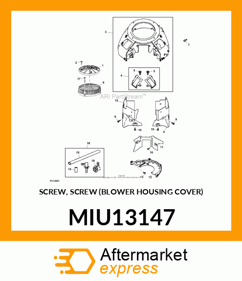 SCREW, SCREW (BLOWER HOUSING COVER) MIU13147