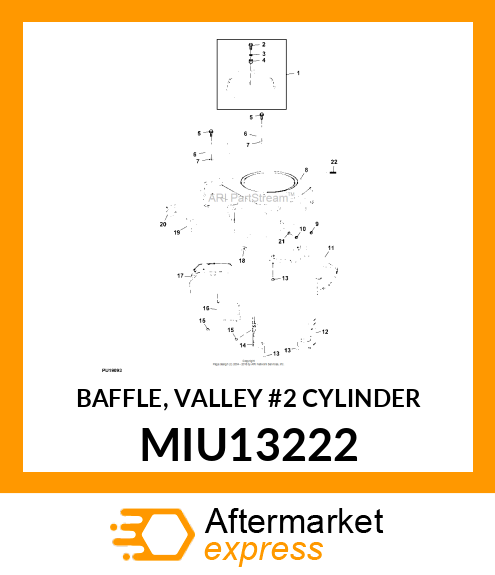 BAFFLE, VALLEY #2 CYLINDER MIU13222
