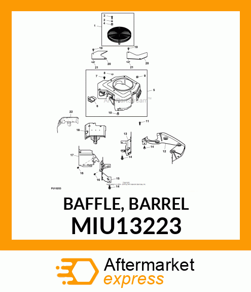 BAFFLE, BARREL MIU13223
