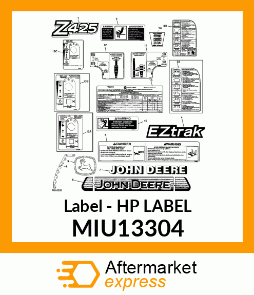 Label - HP LABEL MIU13304