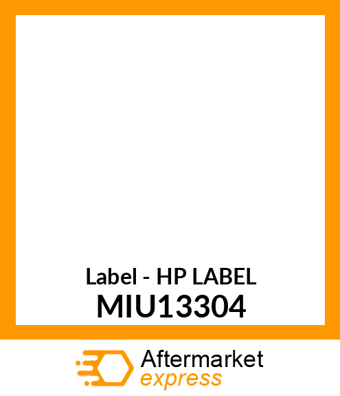 Label - HP LABEL MIU13304